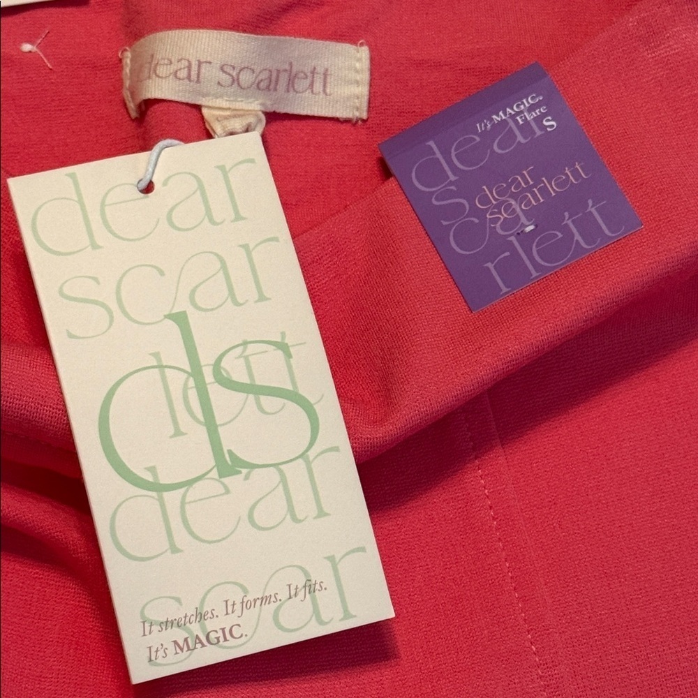 NWT Dear Scarlett Coral Magic Kick Flare Pants Size S - Picture 8 of 11